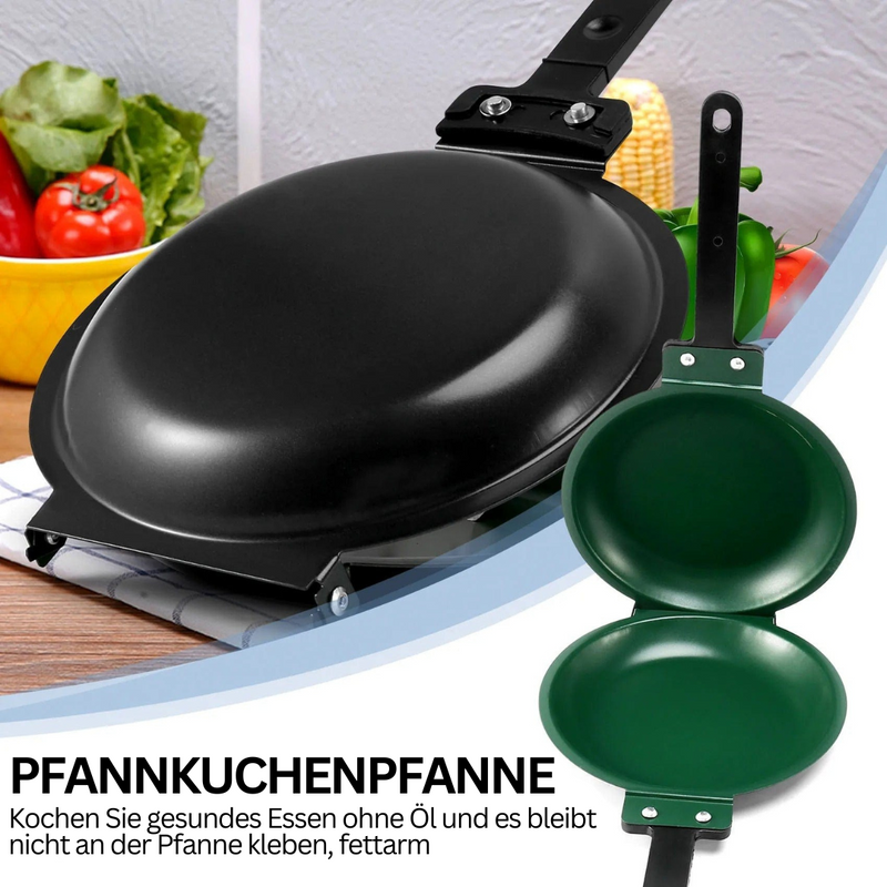 Antihaftpfanne | Doppelseitig Edelstahl Langlebig Einzigartig Rund Vielseitig-Luzern Mode