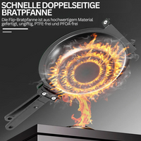 Antihaftpfanne | Doppelseitig Edelstahl Langlebig Einzigartig Rund Vielseitig-Luzern Mode