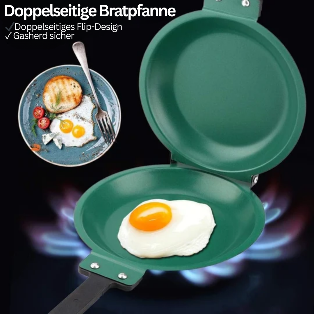 Antihaftpfanne | Doppelseitig Edelstahl Langlebig Einzigartig Rund Vielseitig-Luzern Mode