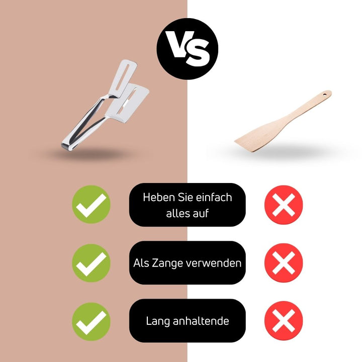 Doppelseitiger Wender | Edelstahl Langlebig Praktisch Vielseitig Leicht-Luzern Mode