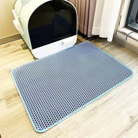 Katzenkloauflage | Doppelt beschichtet | Hygienisch | Wasserabweisend | Sicher-Blau-30*30cm-Luzern Mode