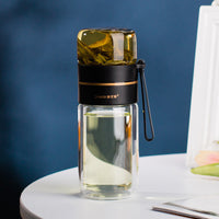 Glas-Wasserflasche | Teesieb Doppelwandig Langlebig Stilvoll Transparent-Luzern Mode