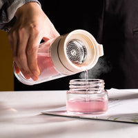 Glas-Wasserflasche | Teesieb Doppelwandig Langlebig Stilvoll Transparent-Luzern Mode
