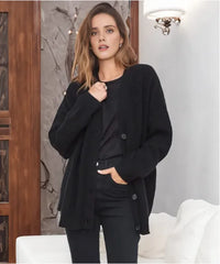Damen Cashmere Weste mit V-Ausschnitt – Sylvie
