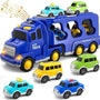Spielzeug-Stadttransporter mit Licht- & Soundeffekten – inklusive Fahrzeuge