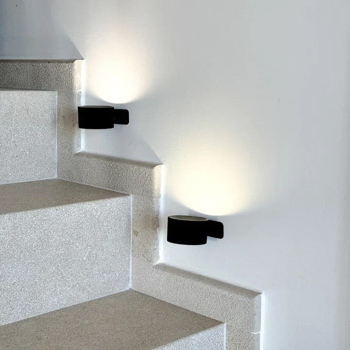 Kleine runde Wandleuchte | Drehbar | Dimmbar | Verstellbar | Kabellos-Luzern Mode