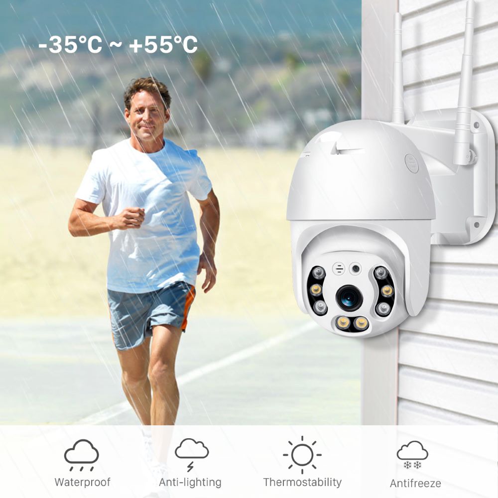 Outdoor Überwachungskamera | WiFi | Drahtlos | 1080p | Wasserdicht-Luzern Mode
