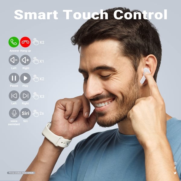 Bluetooth-Kopfhörer | Kabellos | Geräuschunterdrückung | Touchbedienung-Luzern Mode