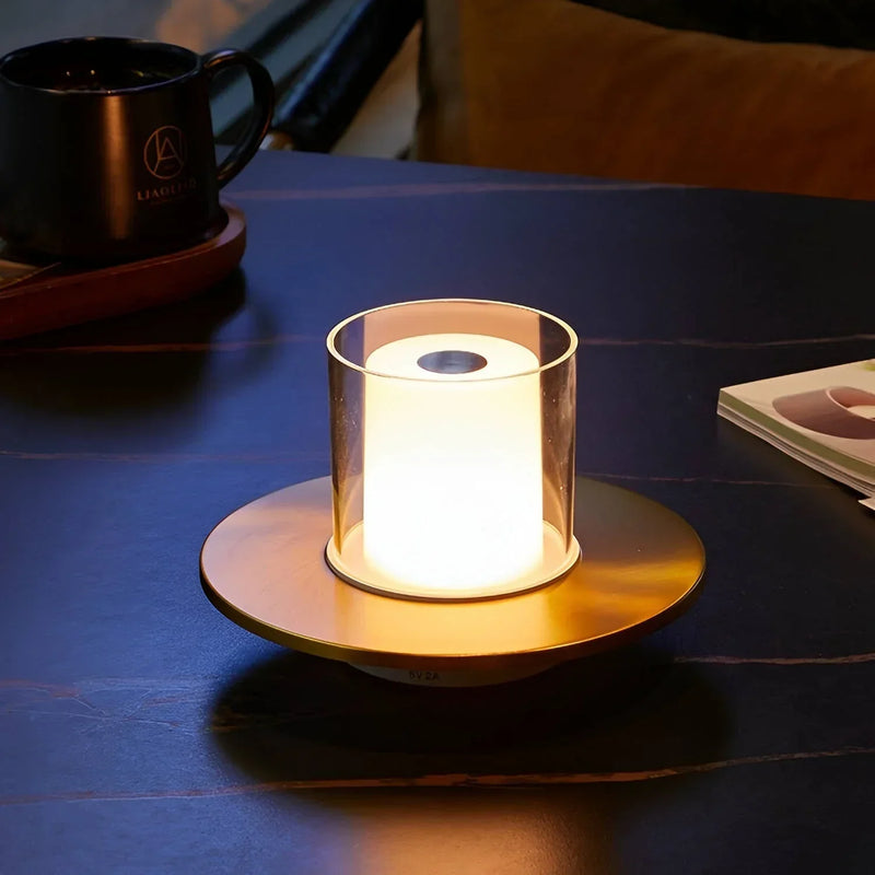 Lampe mit Kerzenlicht-Effekt | LED | Gestensteuerung | Wiederaufladbar-Luzern Mode