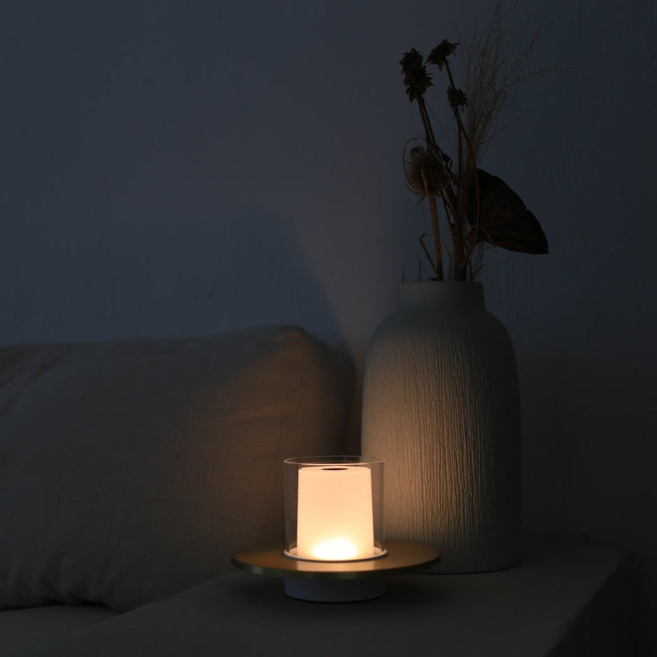 Lampe mit Kerzenlicht-Effekt | LED | Gestensteuerung | Wiederaufladbar-Luzern Mode