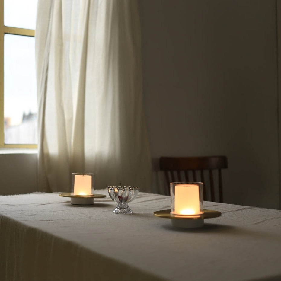 Lampe mit Kerzenlicht-Effekt | LED | Gestensteuerung | Wiederaufladbar-Luzern Mode