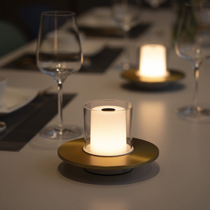 Lampe mit Kerzenlicht-Effekt | LED | Gestensteuerung | Wiederaufladbar-Gold-Luzern Mode