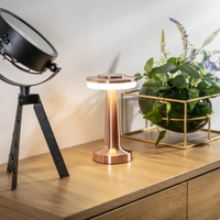 Drahtloser Tischleuchte im Retro-Look | Metallisch | Aufladbar | USB-C-Luzern Mode