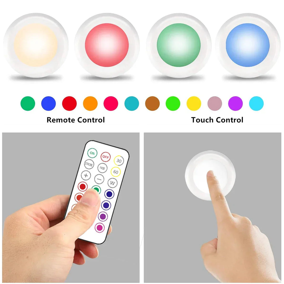 LED Spot | RGB Drahtlos Sparsam Nachhaltig Fernbedienung GlowyLed-Luzern Mode