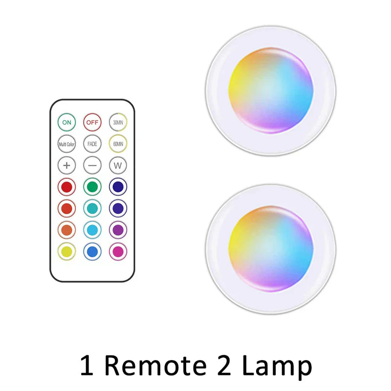 LED Spot | RGB Drahtlos Sparsam Nachhaltig Fernbedienung GlowyLed-2 Lampen-Luzern Mode