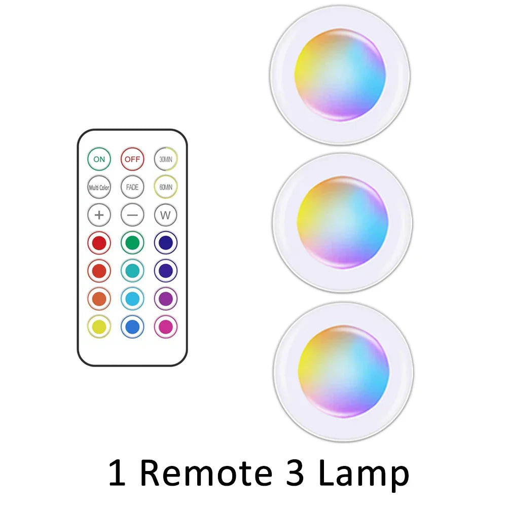 LED Spot | RGB Drahtlos Sparsam Nachhaltig Fernbedienung GlowyLed-3 Lampen-Luzern Mode