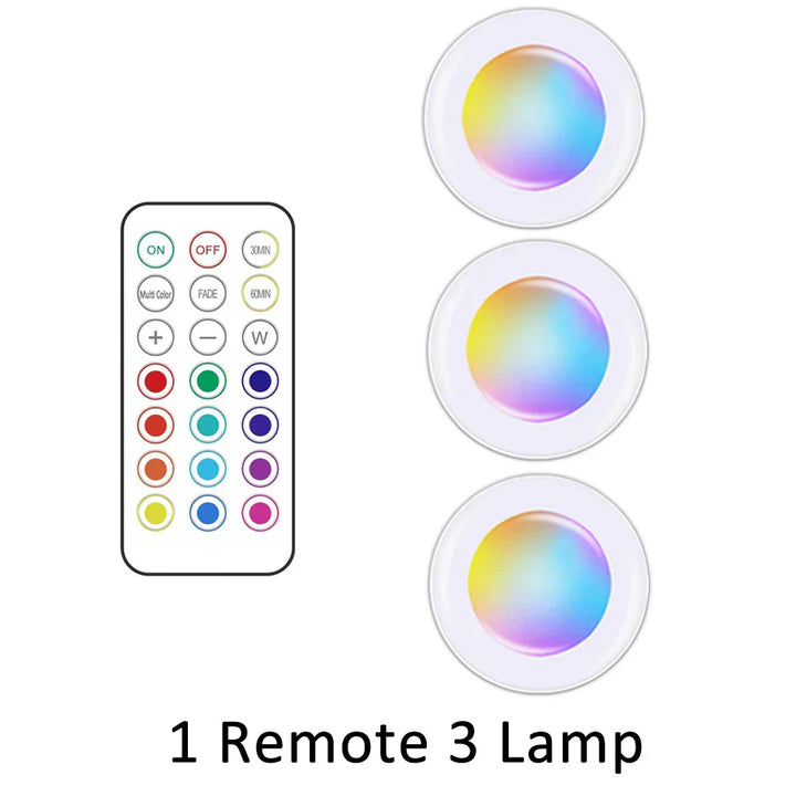 LED Spot | RGB Drahtlos Sparsam Nachhaltig Fernbedienung GlowyLed-3 Lampen-Luzern Mode