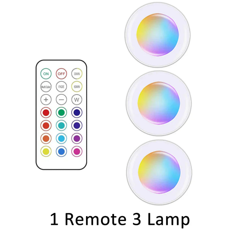 LED Spot | RGB Drahtlos Sparsam Nachhaltig Fernbedienung GlowyLed-3 Lampen-Luzern Mode