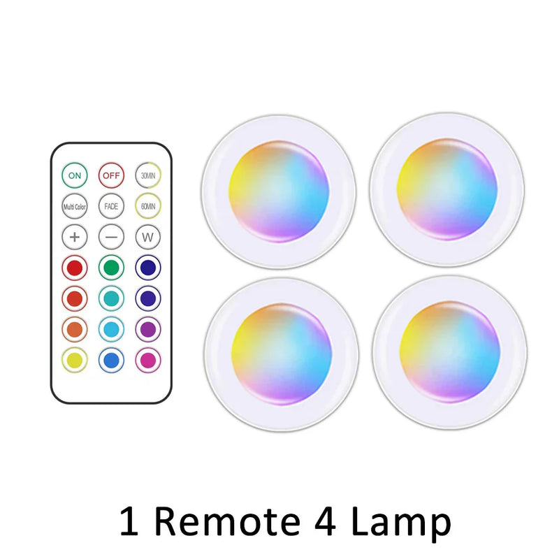 LED Spot | RGB Drahtlos Sparsam Nachhaltig Fernbedienung GlowyLed-4 Lampen-Luzern Mode