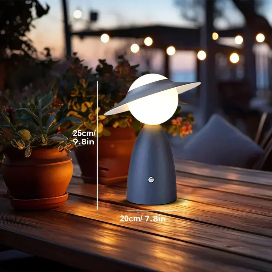 Drahtloser Tischleuchte | Wiederaufladbar | Dimmbare | LED | Modern | Metall-Luzern Mode