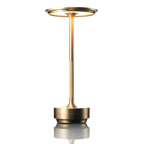 Tischlampe | Stilvolles Design Drahtlos Aufladbar USB Dimmbar Langlebig-Gold-Luzern Mode