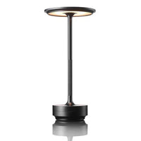 Tischlampe | Stilvolles Design Drahtlos Aufladbar USB Dimmbar Langlebig-Schwarz-Luzern Mode