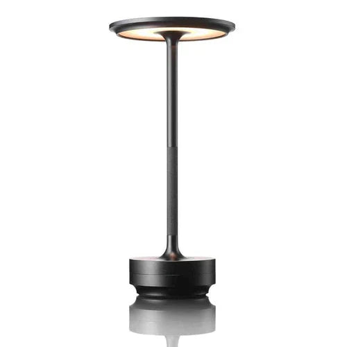 Tischlampe | Stilvolles Design Drahtlos Aufladbar USB Dimmbar Langlebig-Schwarz-Luzern Mode