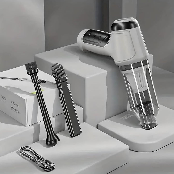 Drahtlose Staubsauger | Kompakt | 3-in-1 | Saugen | Blasen | Leicht-Grau-Luzern Mode