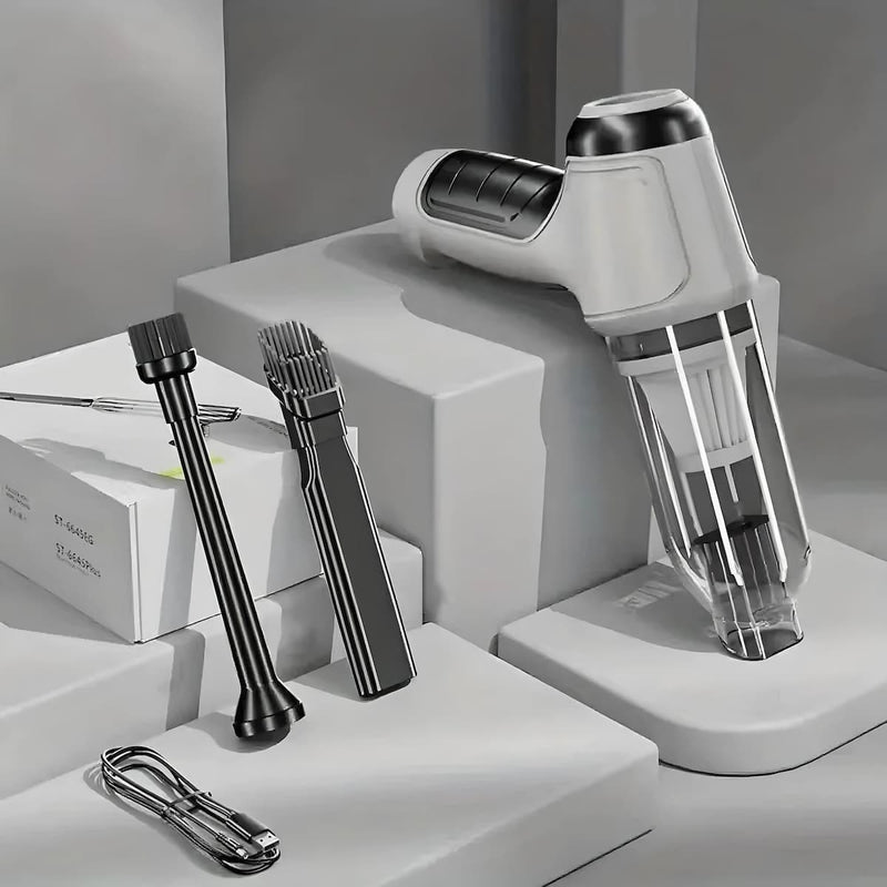 Drahtlose Staubsauger | Kompakt | 3-in-1 | Saugen | Blasen | Leicht-Grau-Luzern Mode