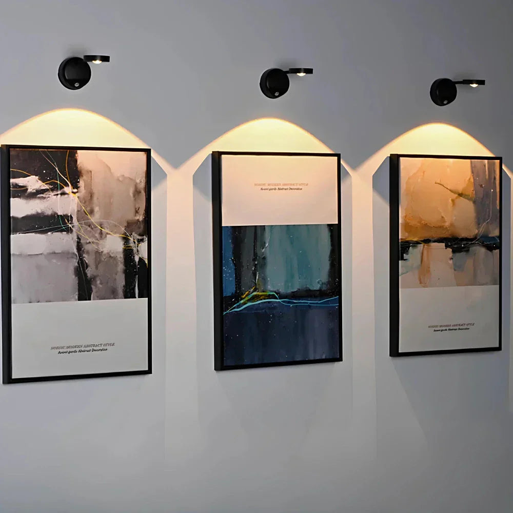 Spotlight mit Bewegungsmelder | Drahtlos | LED | Fernbedienung-Schwarz-Touch-Bedienung-Luzern Mode