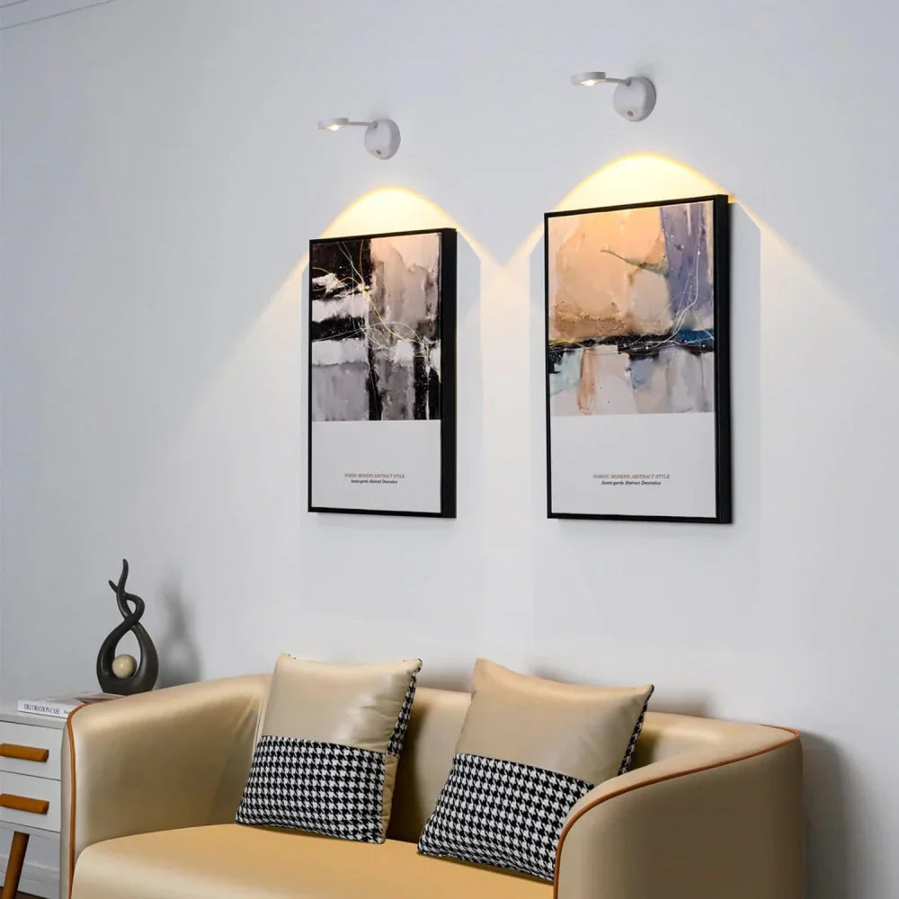 Spotlight mit Bewegungsmelder | Drahtlos | LED | Fernbedienung-Weiß-Touch-Bedienung-Luzern Mode
