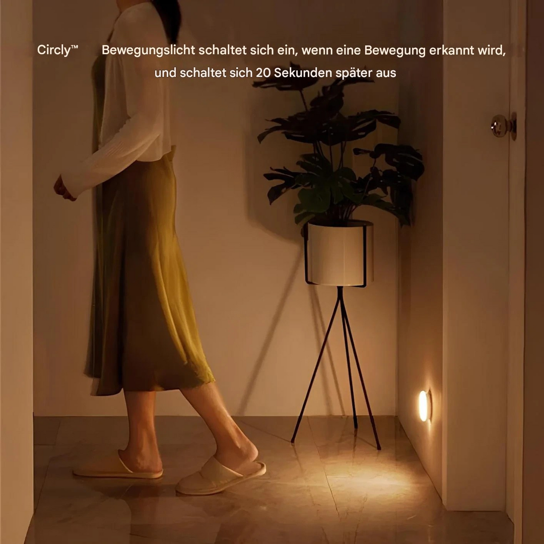 Runde Lampe mit Bewegungsmelder | Kabellos | Wiederaufladbar | Klein-Luzern Mode