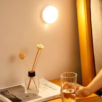 Runde Lampe mit Bewegungsmelder | Kabellos | Wiederaufladbar | Klein-Luzern Mode
