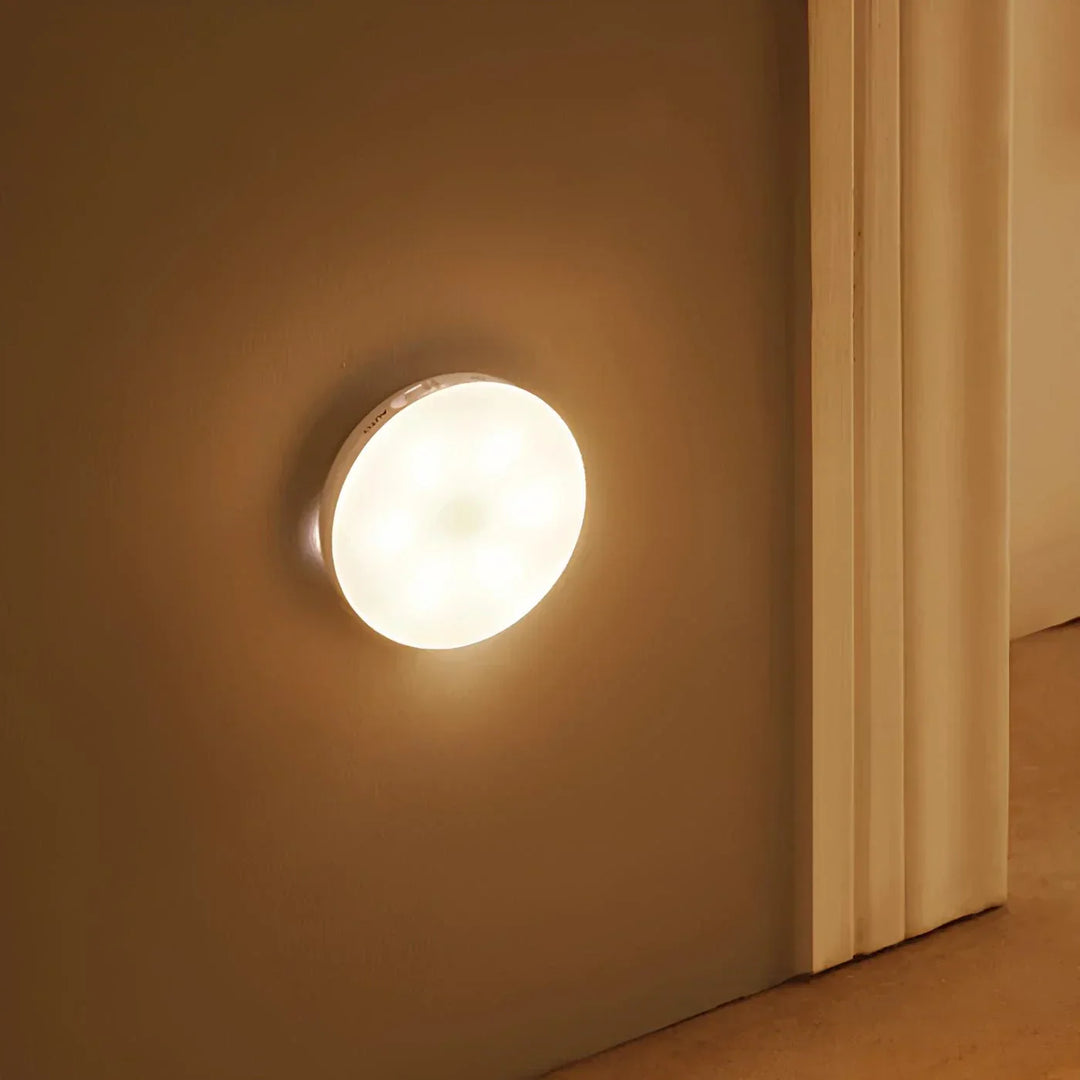Runde Lampe mit Bewegungsmelder | Kabellos | Wiederaufladbar | Klein-Luzern Mode