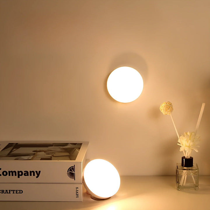 Runde Lampe mit Bewegungsmelder | Kabellos | Wiederaufladbar | Klein-Luzern Mode