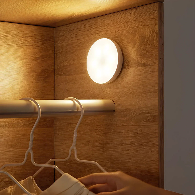Runde Lampe mit Bewegungsmelder | Kabellos | Wiederaufladbar | Klein-Luzern Mode