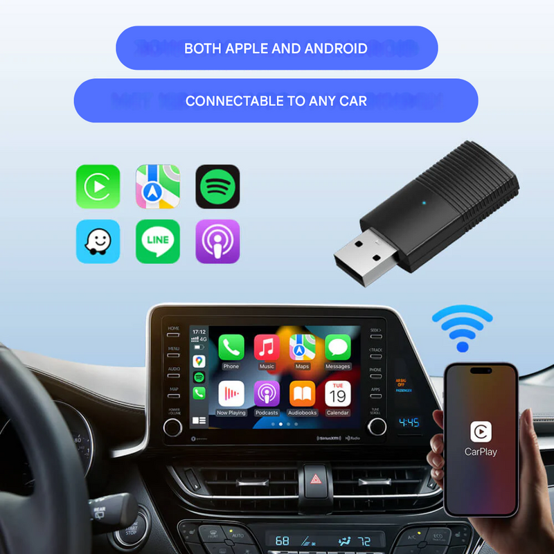 Drahtloser CarPlay-Adapter | Universell | USB | Bluetooth | Kompakt-Luzern Mode