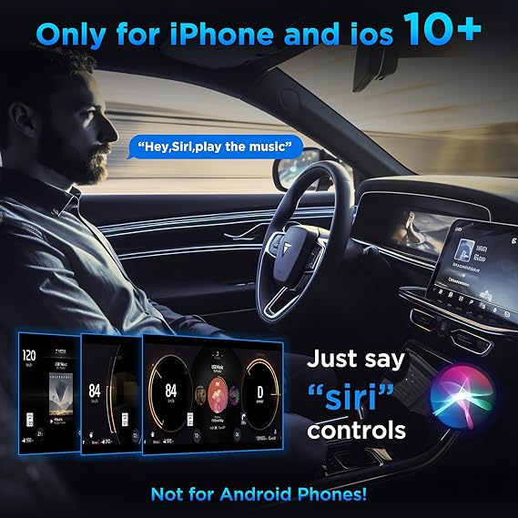CarPlay-Adapter | Freihändig Drahtlos Sicher Plug & Play Universal-Luzern Mode
