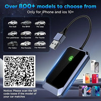 CarPlay-Adapter | Freihändig Drahtlos Sicher Plug & Play Universal-Luzern Mode