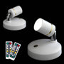 LED-Spotlight | Klein | Wiederaufladbar | Kabellos | Fernbedienung-2-Weiß - AA Batterien-Weiß-Luzern Mode
