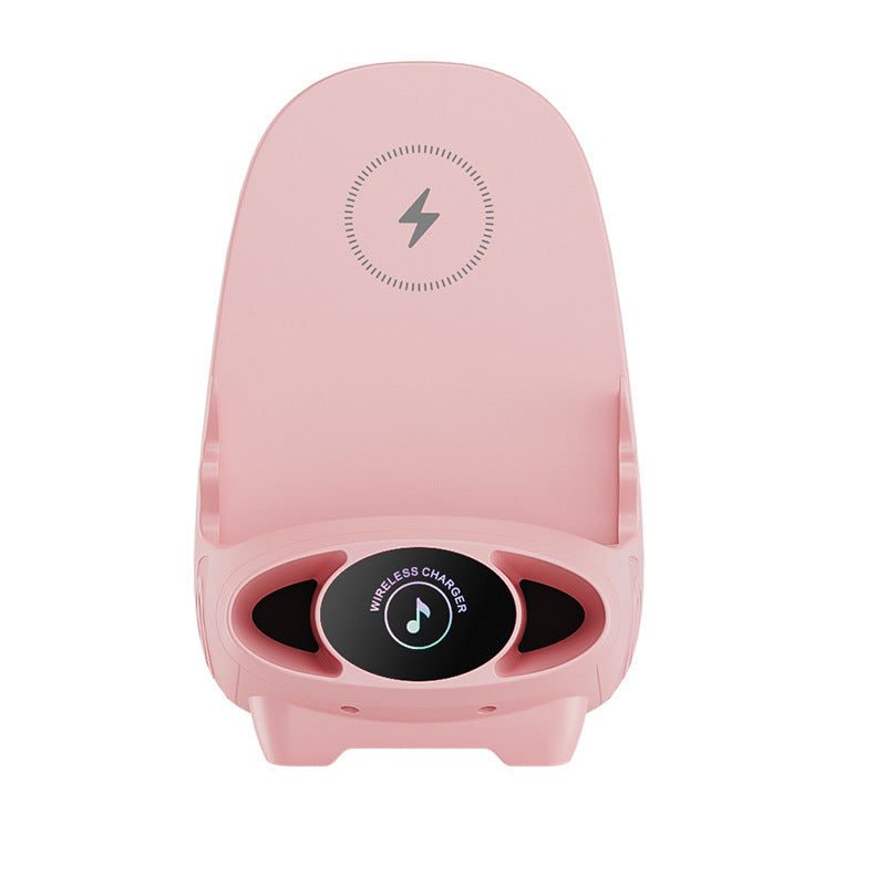 Drahtloser Telefonhalter | 15W | Schnellladen | Kompakt | Stuhlform-Rosa-Luzern Mode