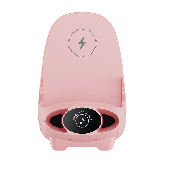 Drahtloser Telefonhalter | 15W | Schnellladen | Kompakt | Stuhlform-Rosa-Luzern Mode