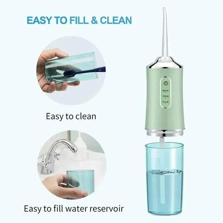 Wasserzahnseidenreiniger | Kompakt, leicht, drahtlos, einstellbar, stark FlossMaster-Luzern Mode