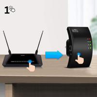 WiFi-Verstärker | Drahtlos | 30m Reichweite | Steckdose | Bis zu 300Mbps-Luzern Mode