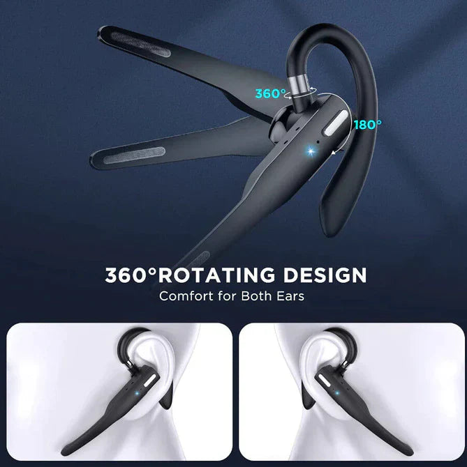 Bluetooth-Headset | Dual Mic | Drahtlos | Schwarz | Geräuschunterdrückung-Luzern Mode
