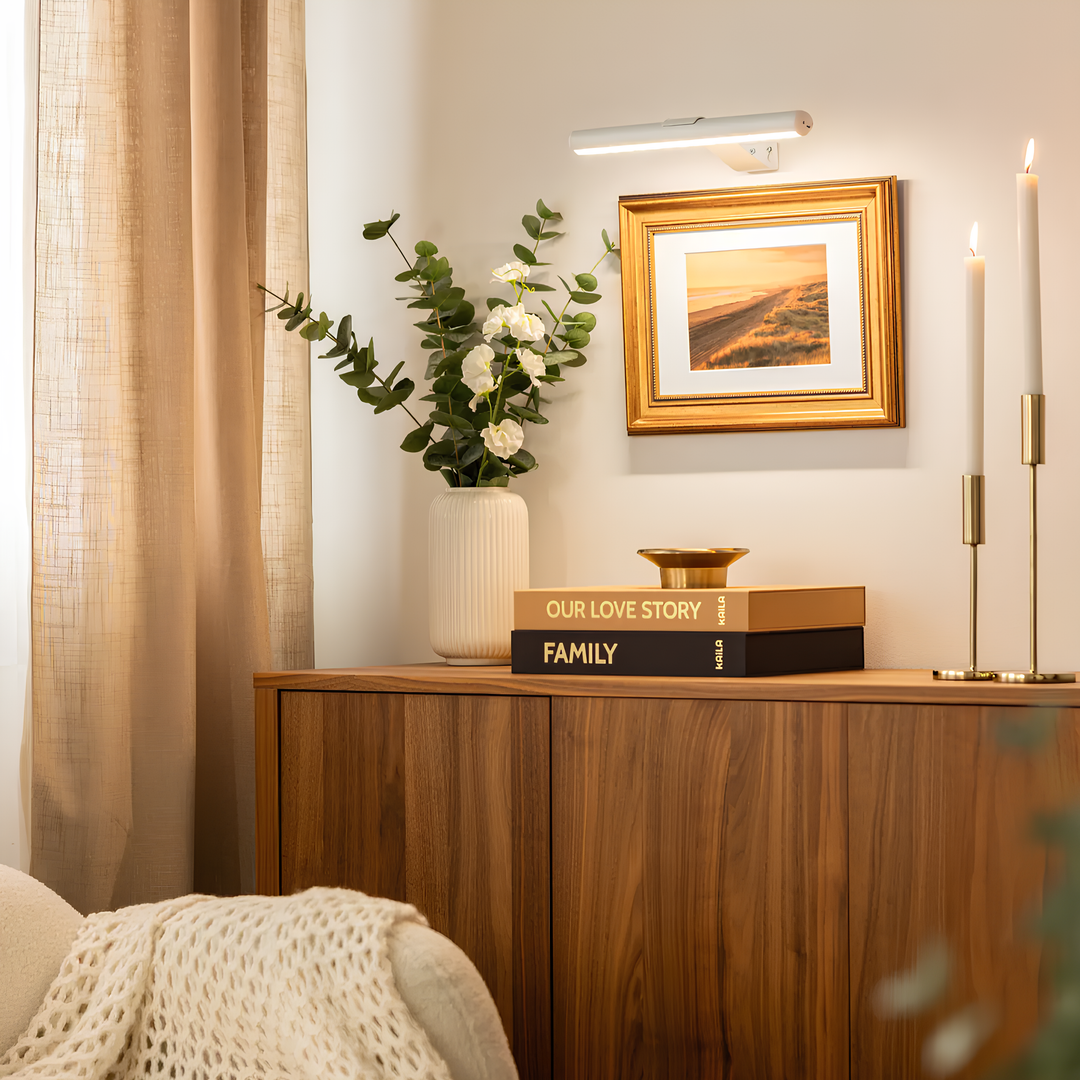 Wandlampe für Kunst | Drahtlos | Aufladbar | Sparsam | Rechteckig-Weiß-Luzern Mode