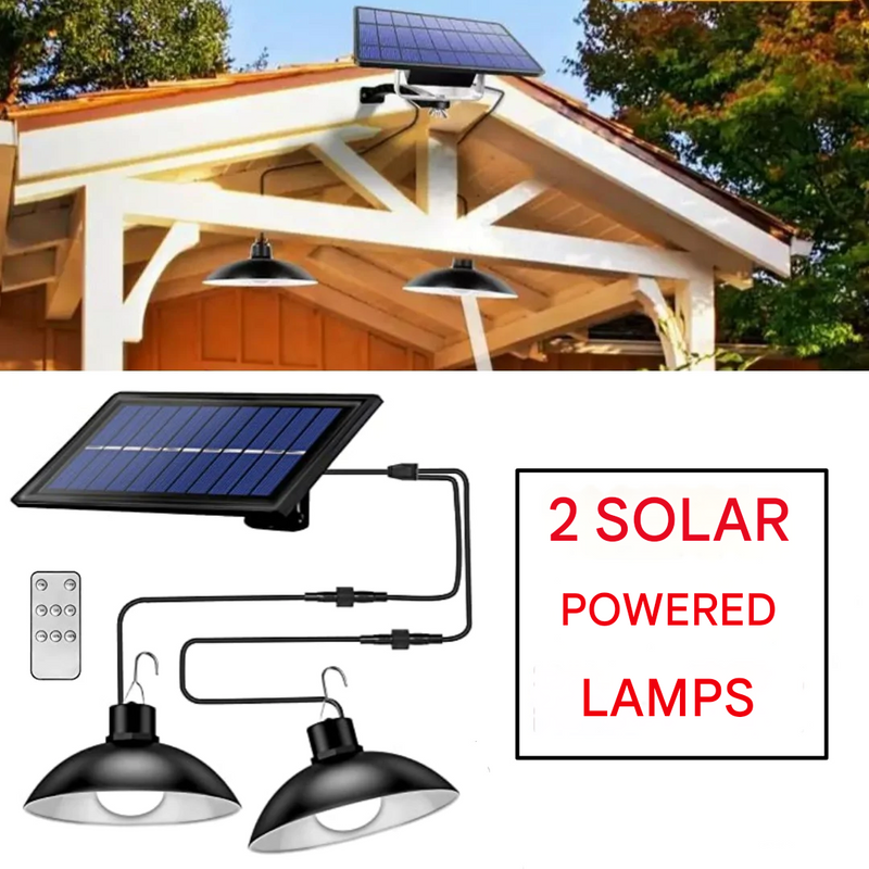 Solar LED Lampenset | Drahtlos | Fernbedienung | Energiesparend | Hell-Luzern Mode
