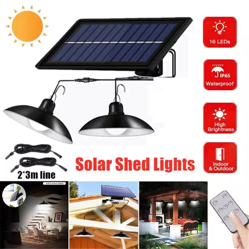 Solar LED Lampenset | Drahtlos | Fernbedienung | Energiesparend | Hell-Luzern Mode