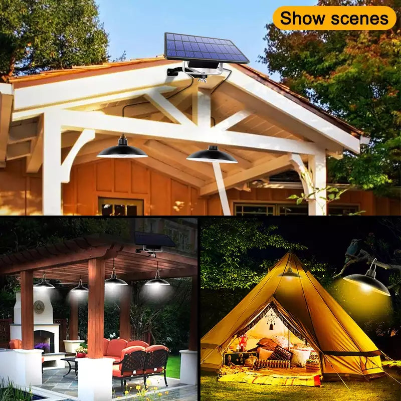 Solar LED Lampenset | Drahtlos | Fernbedienung | Energiesparend | Hell-Luzern Mode