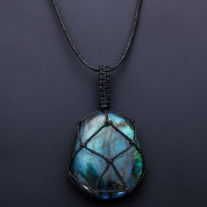 Drakenhart Ketting | Labradoriet Handgemaakt Mystiek Bescherming -Luzern Mode